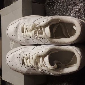 Women White Nike Air Force 1s size 10